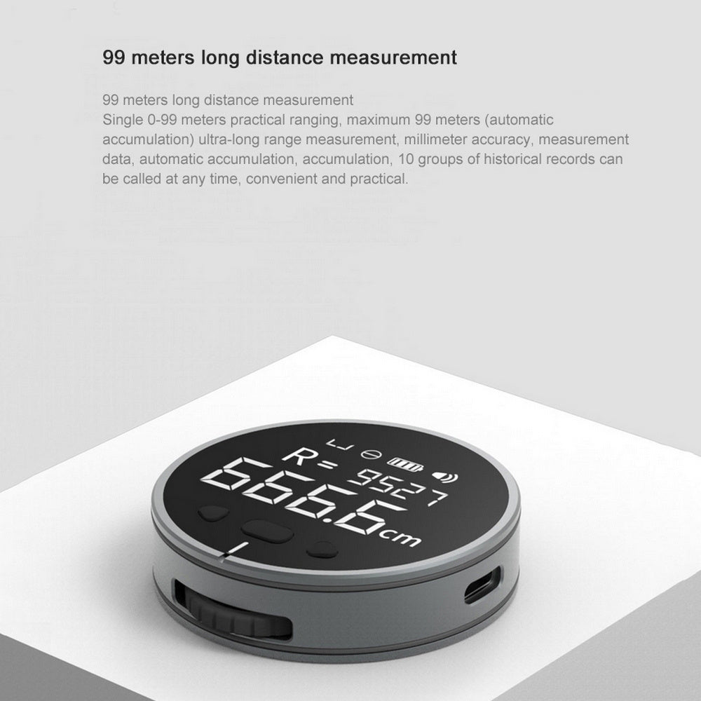 Compact Electronic Measuring Tape on table