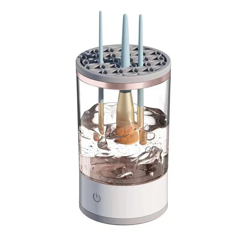 Makeup Brush Cleaning Machine – Rechargeable & Fast – Grey White
